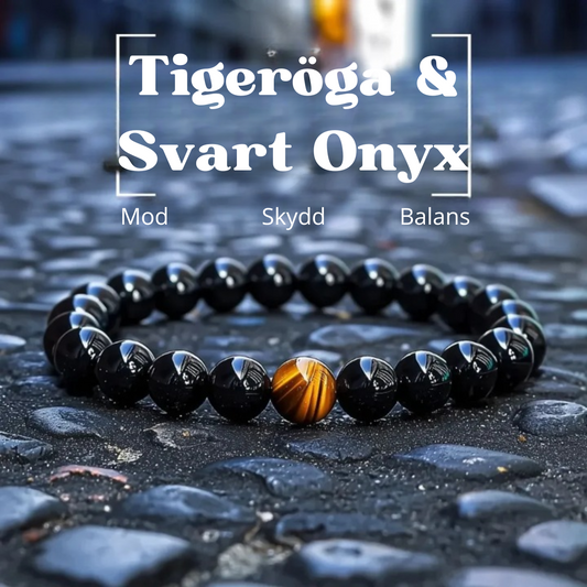 Armband Med Tigeröga & Svart Onyx