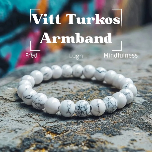 Vitt Turkos Armband